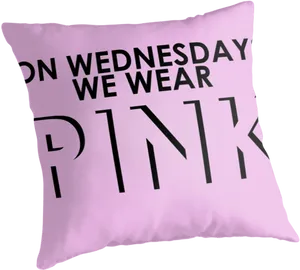 Pink Wednesday Cushion PNG image