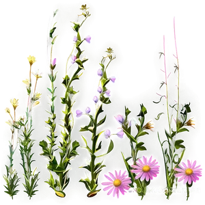 Pink Wildflower Meadow PNG 05242024