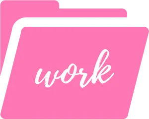 Pink Work Folders Icon