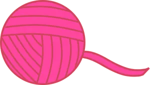 Pink Yarn Ball Graphic