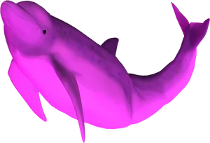 Pink3 D Whale Model
