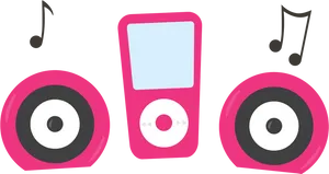 Pinki Podand Speakers Vector PNG image