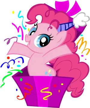 Pinkie Pie Celebration Vector PNG image
