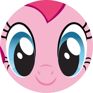 Pinkie Pie Close Up Vector Art