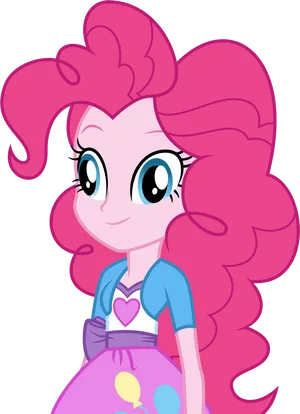 Pinkie Pie Equestria Girls Illustration PNG image