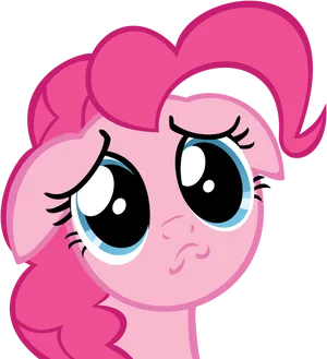 Pinkie Pie Sad Expression PNG image