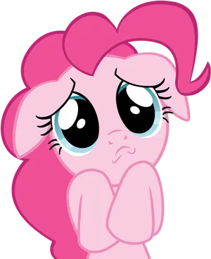 Pinkie Pie Sad Expression PNG image