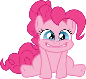 Pinkie Pie Smiling Cartoon Character PNG image