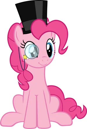 Pinkie Pie With Monocleand Top Hat