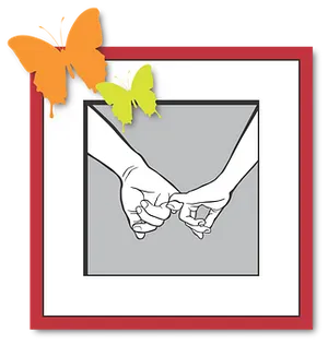 Pinky Promise Love Butterflies PNG