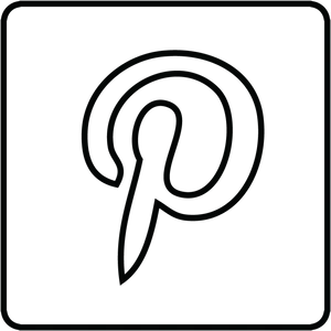 Pinterest Logo Black Background PNG image