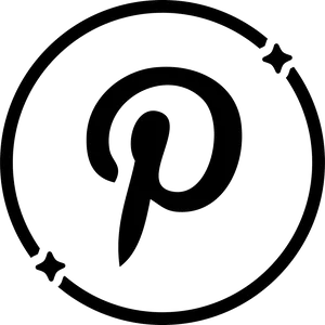 Pinterest Logo Outline PNG image