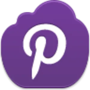 Pinterest Logo Purple Background PNG image