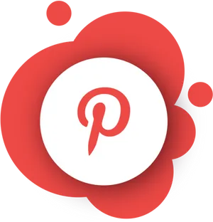 Pinterest Logo Red Background PNG image