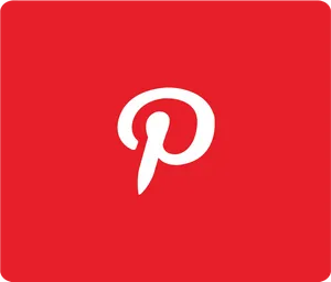 Pinterest Logo Red Background PNG image