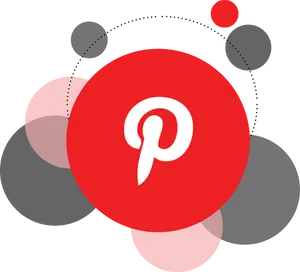 Pinterest Logo Red Circle Background PNG image