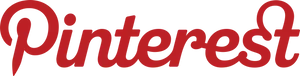 Pinterest Logo Red Script PNG image