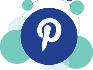 Pinterest Logo Stylized Background PNG image