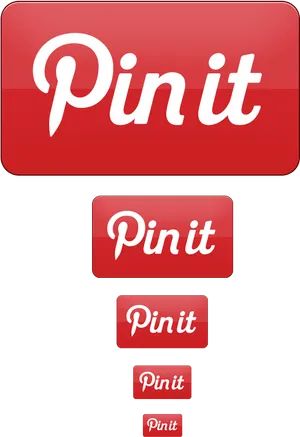 Pinterest Pin It Button Variations PNG image