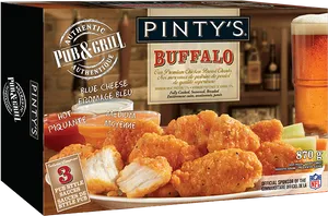 Pintys Buffalo Chicken Nuggets Packaging PNG
