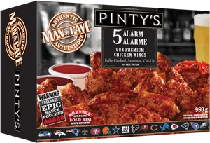 Pintys5 Alarm Chicken Wings Packaging PNG image