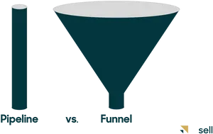 Pipelinevs Funnel Comparison Graphic PNG image