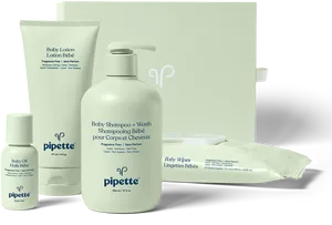 Pipette Baby Care Products Set PNG image