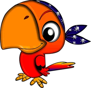 Pirate Bandana Cartoon Bird