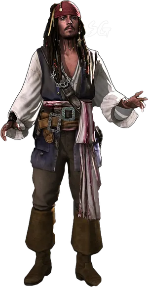 Pirate_ Character_ Render PNG image