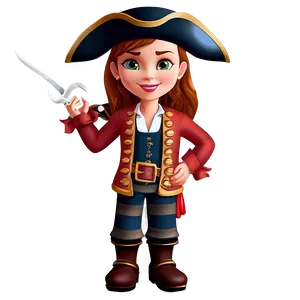 Pirate Girl Cartoon PNG Qfd PNG