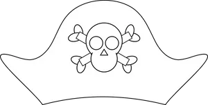 Pirate Hat Outline Graphic