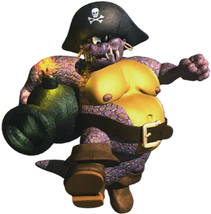 Pirate_ Kremling_ Donkey_ Kong_ Universe PNG