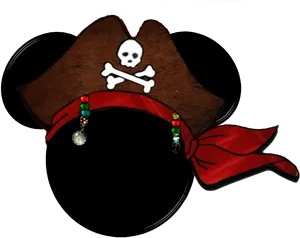 Pirate Mickey Ears Hat PNG image