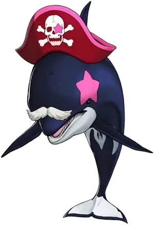 Pirate Orca Cartoon Character