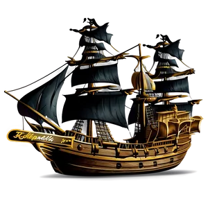 Pirate Sailing Ship PNG 05212024
