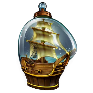 Pirate Ship In A Bottle PNG 05212024 PNG