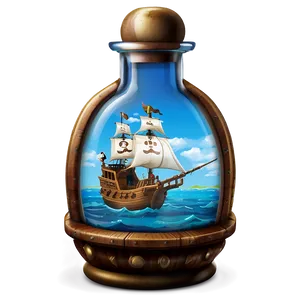 Pirate Ship In A Bottle PNG Bns75 PNG