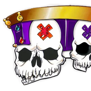 Pirate Skull Crown Jolly Roger PNG