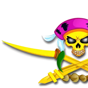 Pirate Skull Emblem PNG C