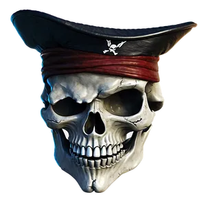 Pirate Skull Face Sketch PNG 06272024