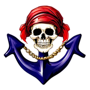 Pirate Skulland Crossed Anchor PNG