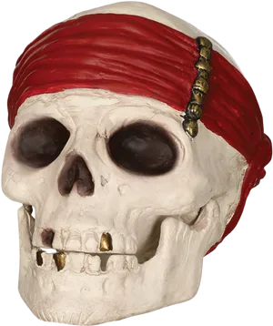 Pirate Skullwith Red Bandana