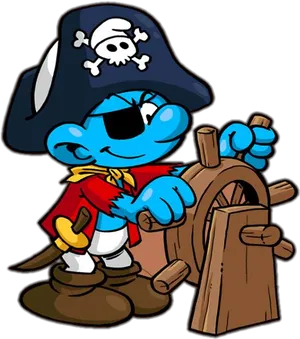 Pirate Smurfat Helm PNG