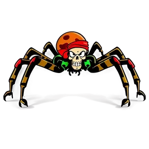 Pirate Spider Cartoon PNG 25