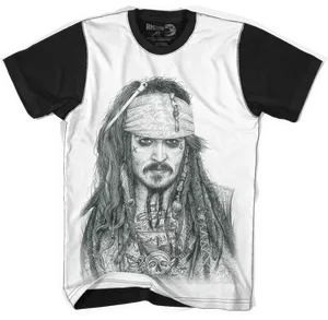 Pirate Themed T Shirt Design PNG image