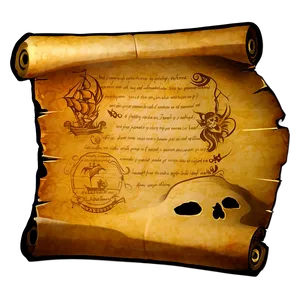 Pirate Treasure Map Scroll Png 54 PNG image