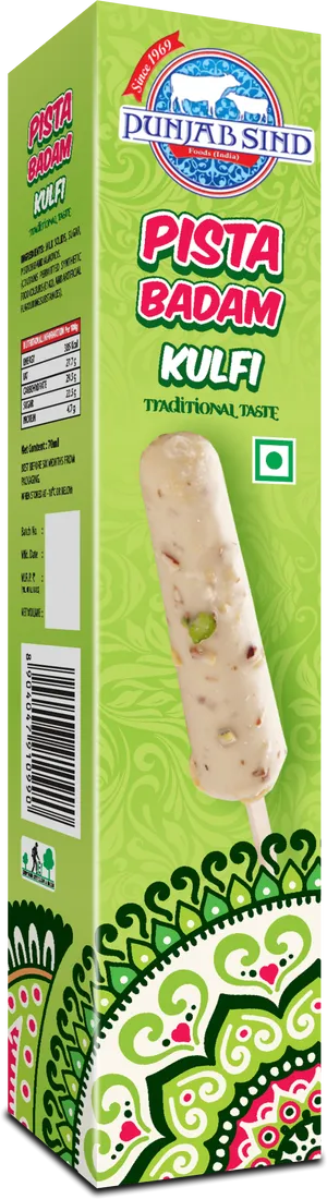 Pista Badam Kulfi Packaging PNG image