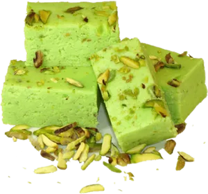 Pistachio Flavored Indian Sweets PNG image