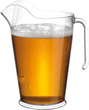 Pitcherof Beer Foamy Head PNG image