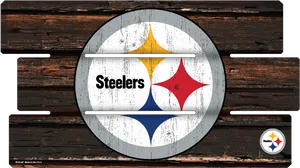 Pittsburgh Steelers Logo Wooden Background PNG